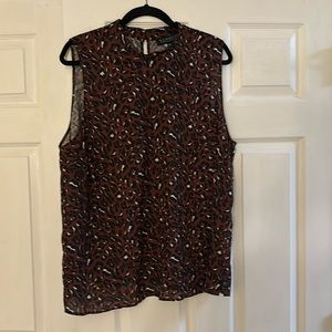Eloquii Sleeveless Leopard Print Top
